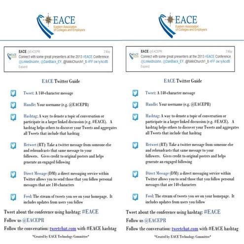 Eace twitter guide
