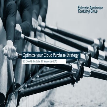 Optimize your Cloud Purchase Strategy 