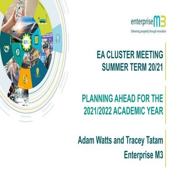EM3 EA cluster meeting may 2021 - planning for the next academic year