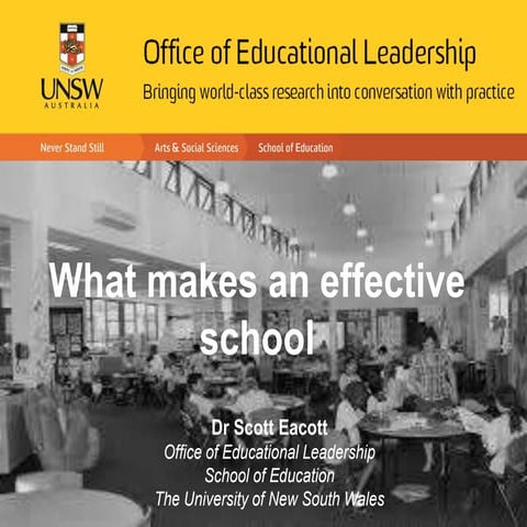 What makes an effective school?