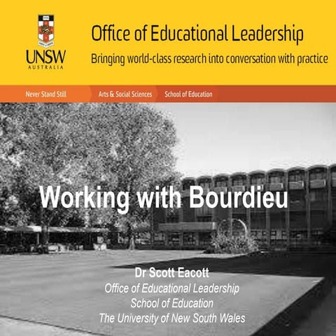 Working with Bourdieu