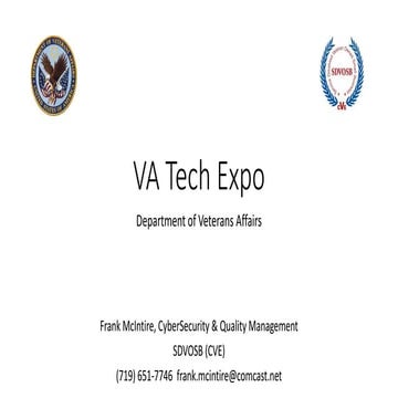 VA Tech Expo Frank McIntire SDVOSB March 2015