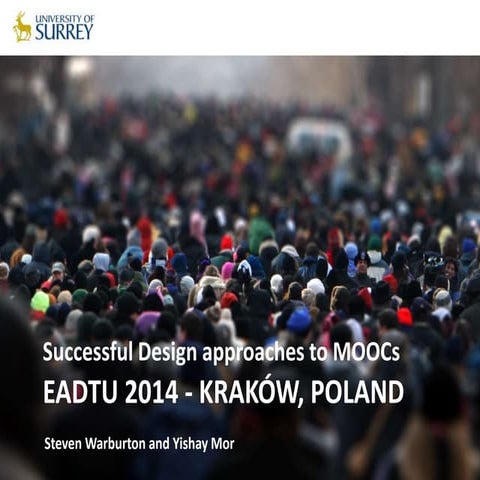 Successful Design Approaches to MOOCs