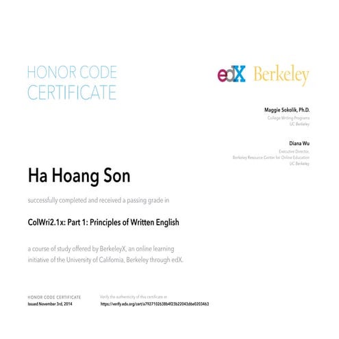 edX Certificate