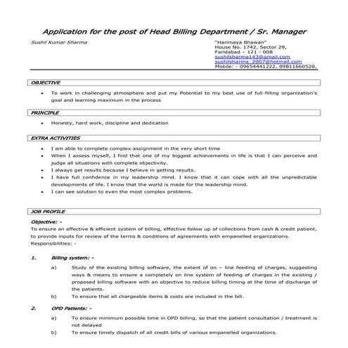 Resume Sushil K. Sharma