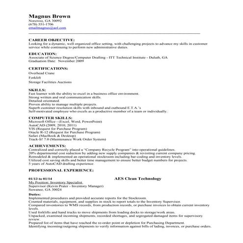 Larry's resume | DOCX