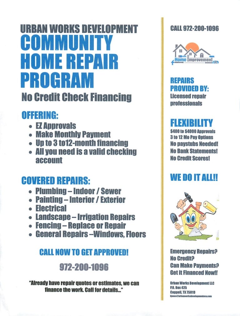 Community Home Repair Flyer