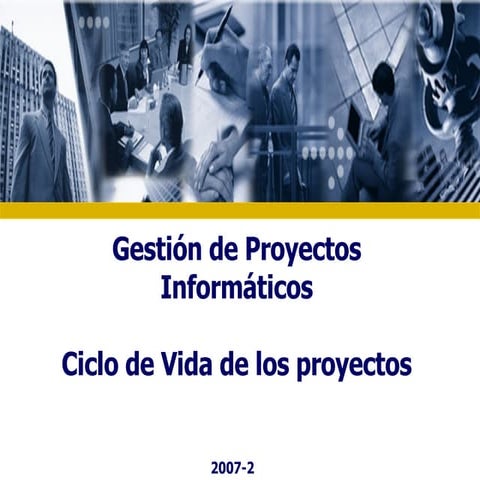 Eafit Gestion De Proyectos Informaticos 1.Ciclo De Vida