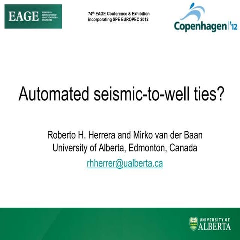 Automated seismic-to-well ties?