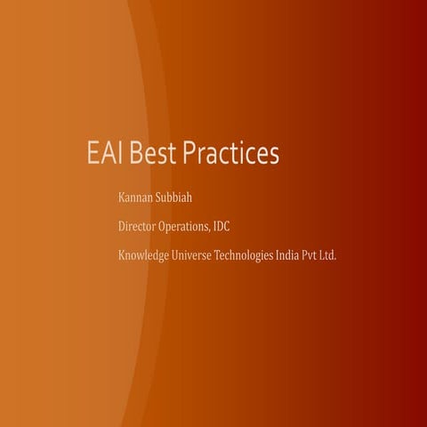 EAI Best Practices