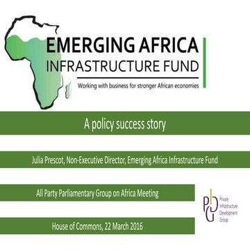 Overview Of The Aig African Infrastructure Fund | PPTX