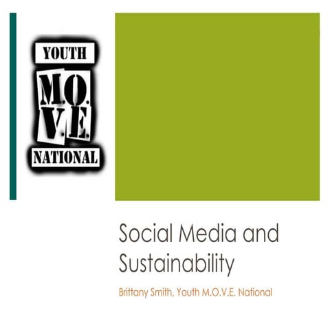 Social Media and Sustainability: EAI 2013 Meeting