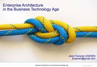 Enterprise Architecture in the Business Technology Age