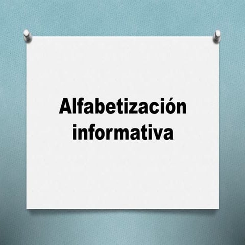 alfabetización informativa