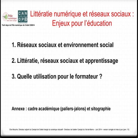 Littératie numérique et réseaux sociaux : Enjeux pour l’éducation