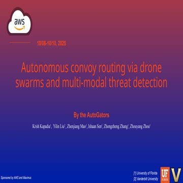 Autonomous Convoy Routing via Drone Swarms and Multi-Modal Threat Detection