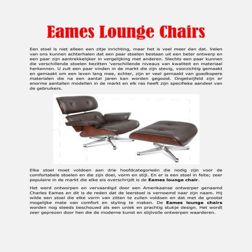 Eames Lounge Chairs