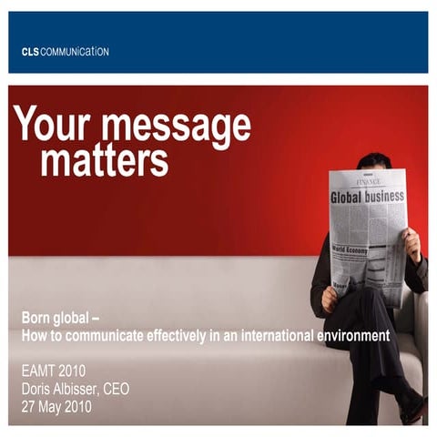 Eamt2010 - communicate effectively in an international environment