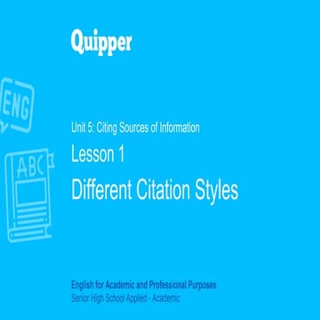 EAP 11_12_UNIT 5_LESSON 1_Different Citation Styles.pptx