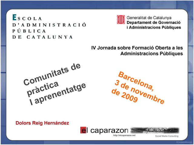 comunitats de pràctica i aprenentatge