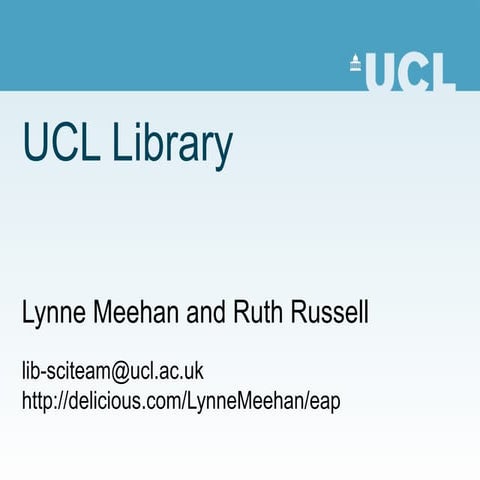 Library skills for EAP students