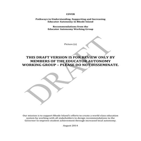 RI Educator Autonomy Draft Report v.6