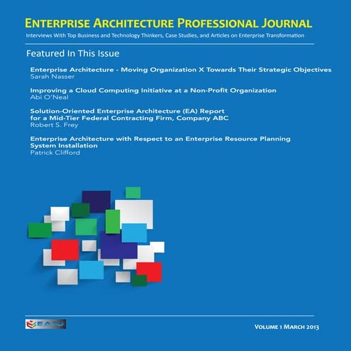 Enterprise Architecture Professional Journal Volume I March 2014