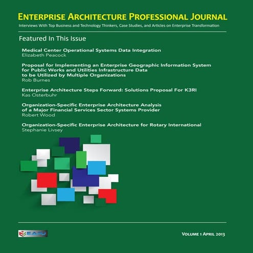 Enterprise Architecture Professional Journal Volume I April 2013
