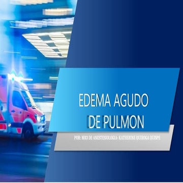 Edema agudo de pulmon no cardiogenico ooo