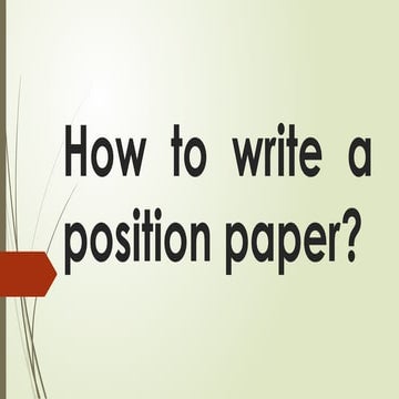 position paper | PPTX