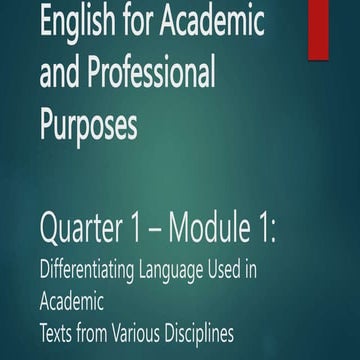 EAPP-LESSON-1Differentiating Language Used in Academics | PPTX