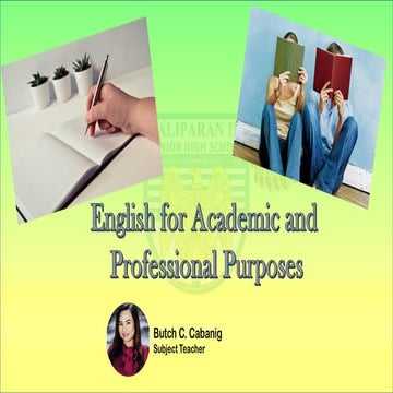 Academic Text Structure EAPP Senior High | PDF