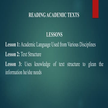 Academic Language Used from Various Disciplines