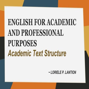 English for Academic Professional Purposes-WEEK-1