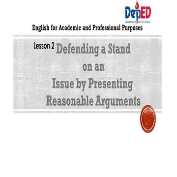 EAPP_2nd QRTR_Lesson #2_DEFFENDING A STAND ON AN ISSUE.ppt