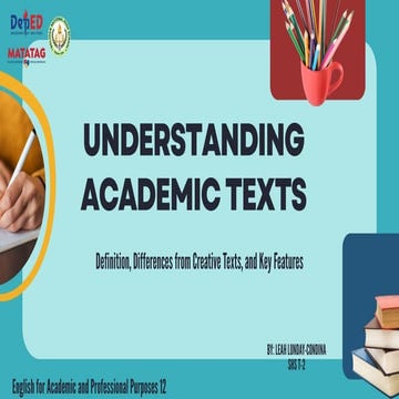 English for Academic and Professional Purposes Q1 L1_ACADEMIC TEXT