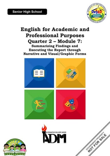 EAPP Quarter 2 – Module 7 Summarizing Findings and Executing the Report thru....