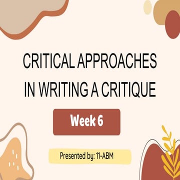 EAPP_Report - GROUP 1 - MODULE 6 - CRITICAL APPROACHES.pptx