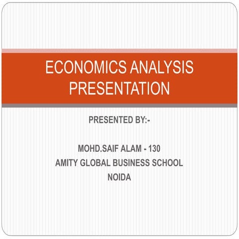 Economics Analysis 