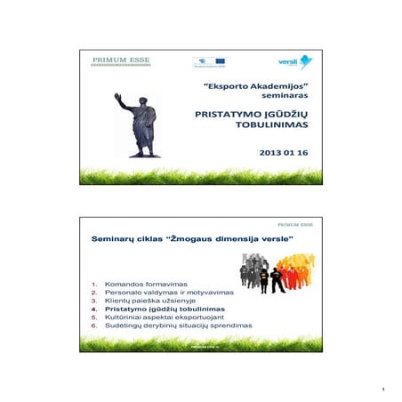 Audrius Matiukas, personalo konsultacijų bendrovės „PRIMUM ESSE“ konsultantas, „Pristatymo įgūdžių tobulinimas“