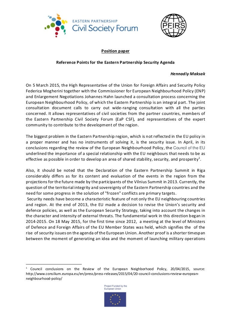 EaP security dimension