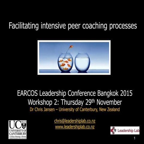 EARCOS Leadership conference: Facilitating intensive peer coaching processes