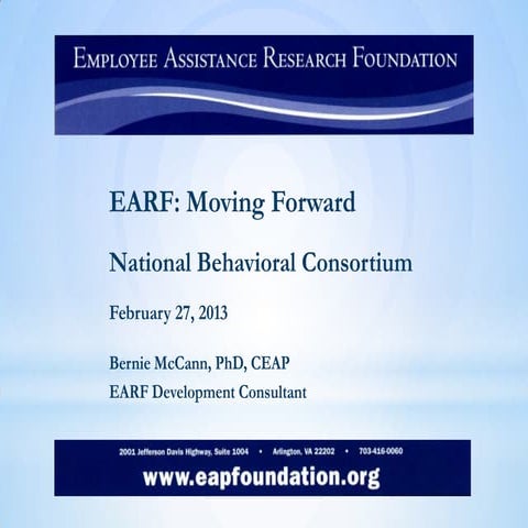 EARF Moving Forward - NBC presentation 2-27-13