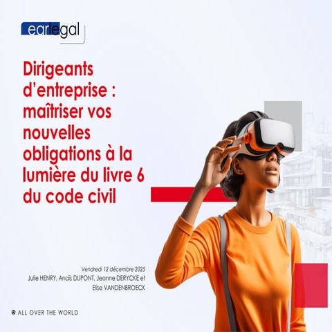 earlegal #13 - Urbanisme wallon : ce que change la réforme du CoDT | PDF