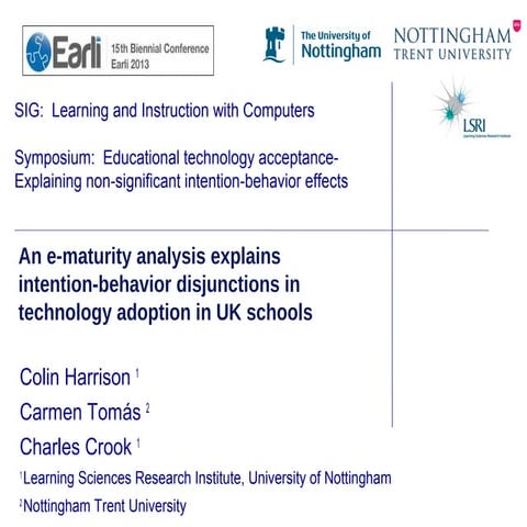 Becta Impact09 data reanalysed: E-maturity and ICT adoption in UK schools