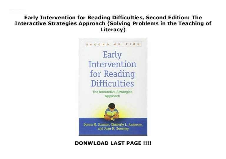 Early Intervention for Reading Difficulties, Second Edition The Inte…