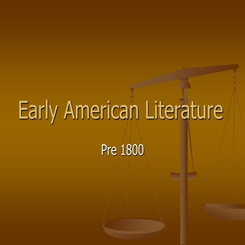 Early american literature   pre 1800 (1)