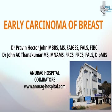 EARLY CARCINOMA BREAST SURGICAL MANAGEMENT