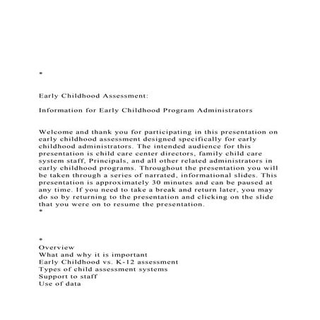 Early Childhood AssessmentInformation for Earl.docx