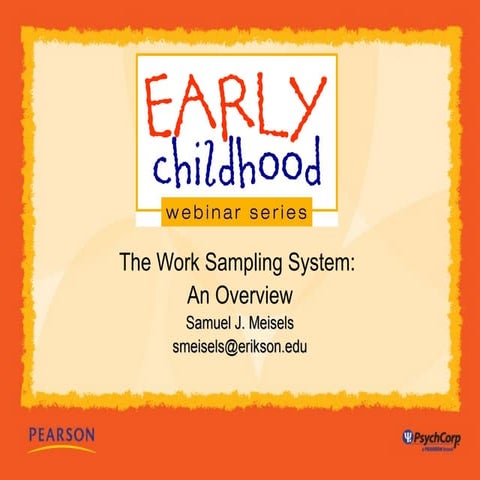 Work Sampling System in Early Childhood Education